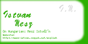 istvan mesz business card